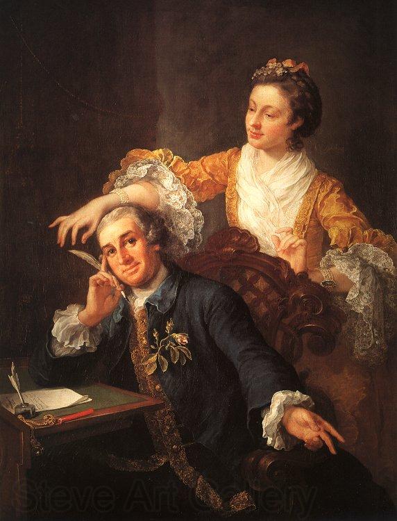 William Hogarth David Garrick and His Wife Spain oil painting art